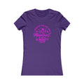 Mountains Women's Fitted Tshirt (Hot Pink Logo)