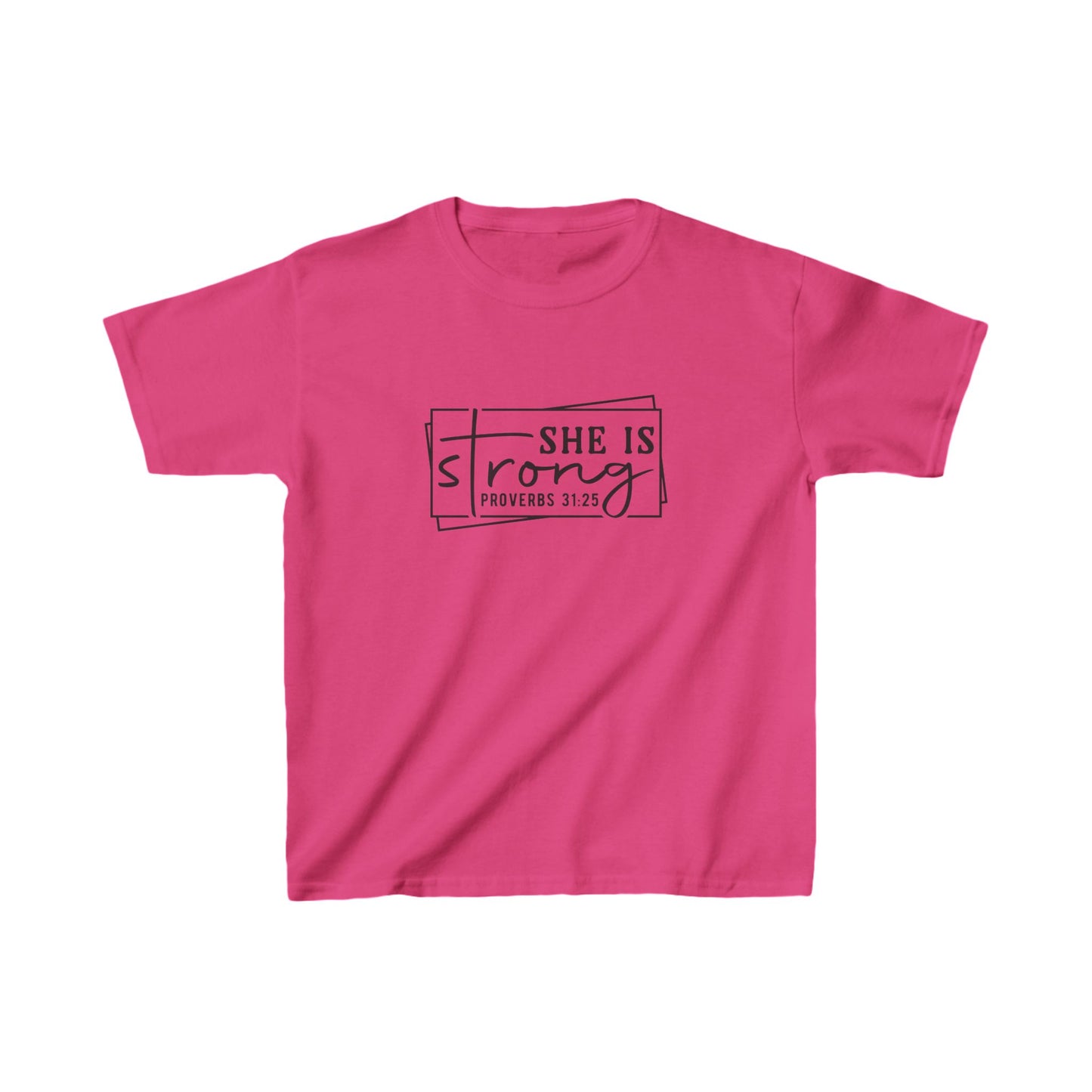 She is Strong Girl's Tshirt (Box Logo)