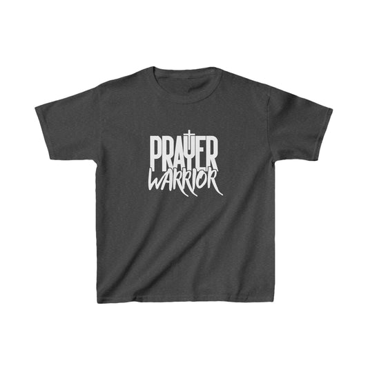 Prayer Warrior Boy's Tshirt (White Logo)