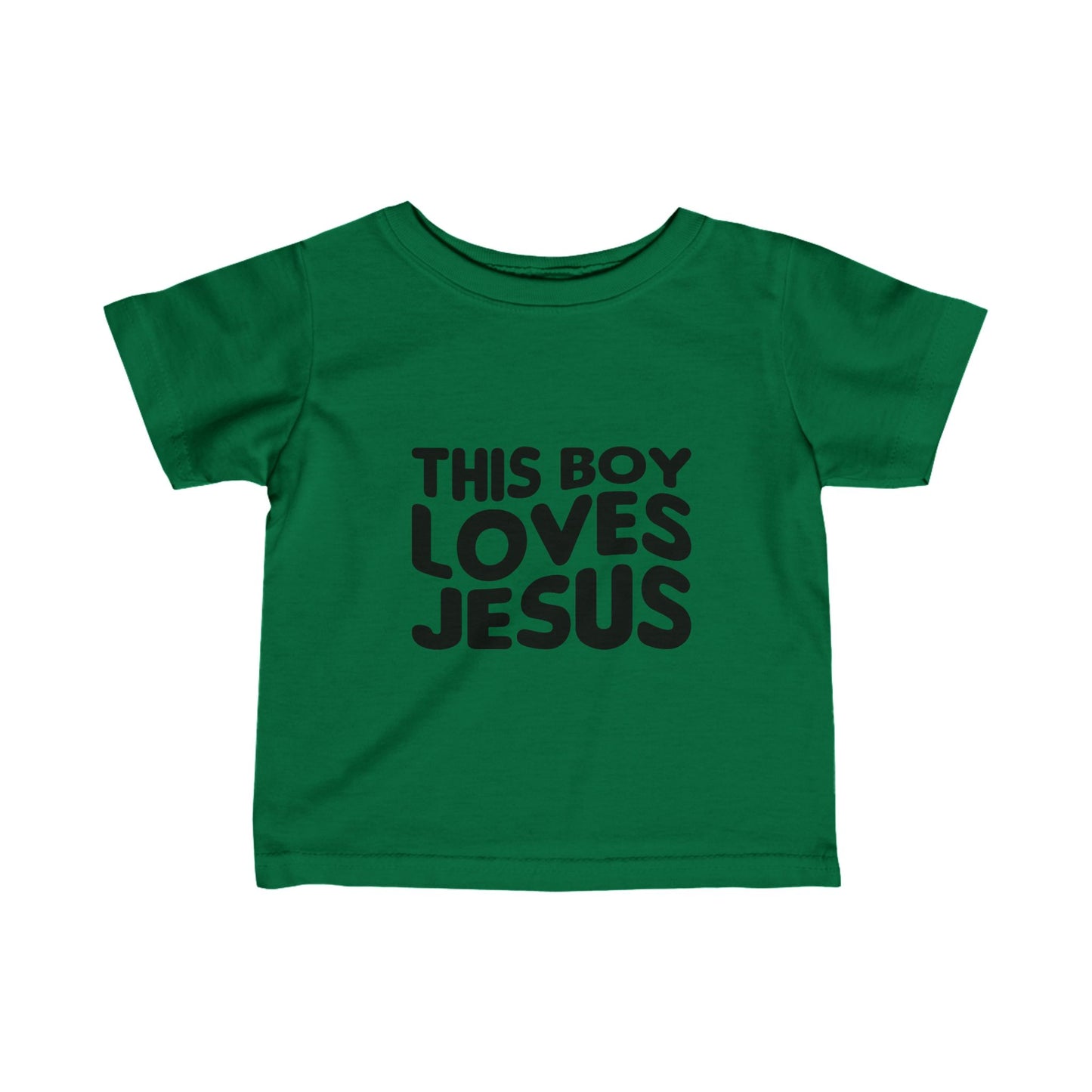 This Boy Loves Jesus Infant Fine Jersey Tee