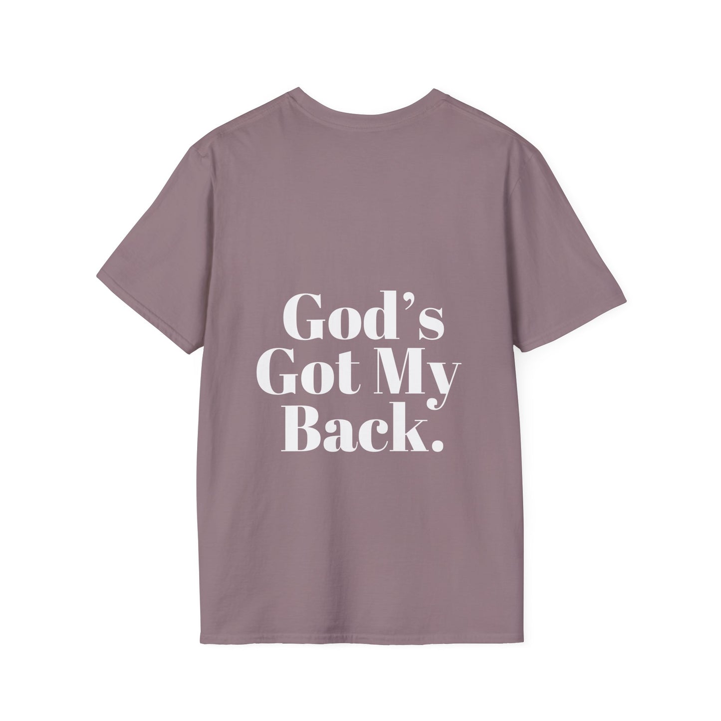 God's Got My Back Women's Relaxed/Plus Tshirt (White Back Logo) - Sweet Baby Jeez Teez