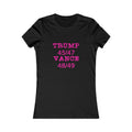 Trump/Vance Women's Fitted Tshirt (Hot Pink Logo) - Sweet Baby Jeez Teez