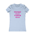 Trump/Vance Women's Fitted Tshirt (Hot Pink Logo) - Sweet Baby Jeez Teez