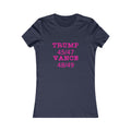 Trump/Vance Women's Fitted Tshirt (Hot Pink Logo) - Sweet Baby Jeez Teez