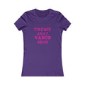 Trump/Vance Women's Fitted Tshirt (Hot Pink Logo) - Sweet Baby Jeez Teez