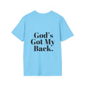 God's Got My Back Women's Relaxed/Plus Tshirt (Black Back Logo) - Sweet Baby Jeez Teez