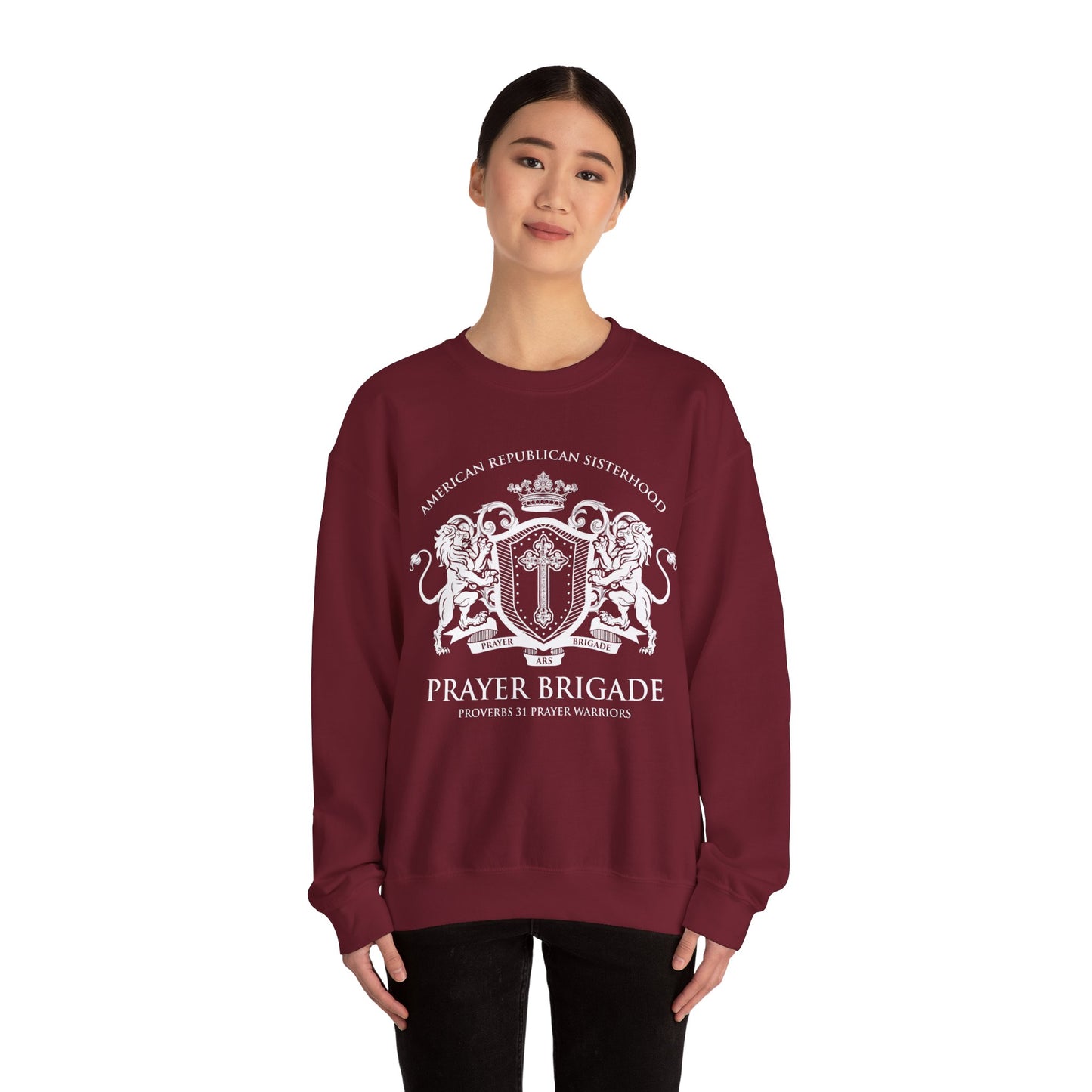 ARS Prayer Brigade UNISEX Sweatshirt (White Logo)