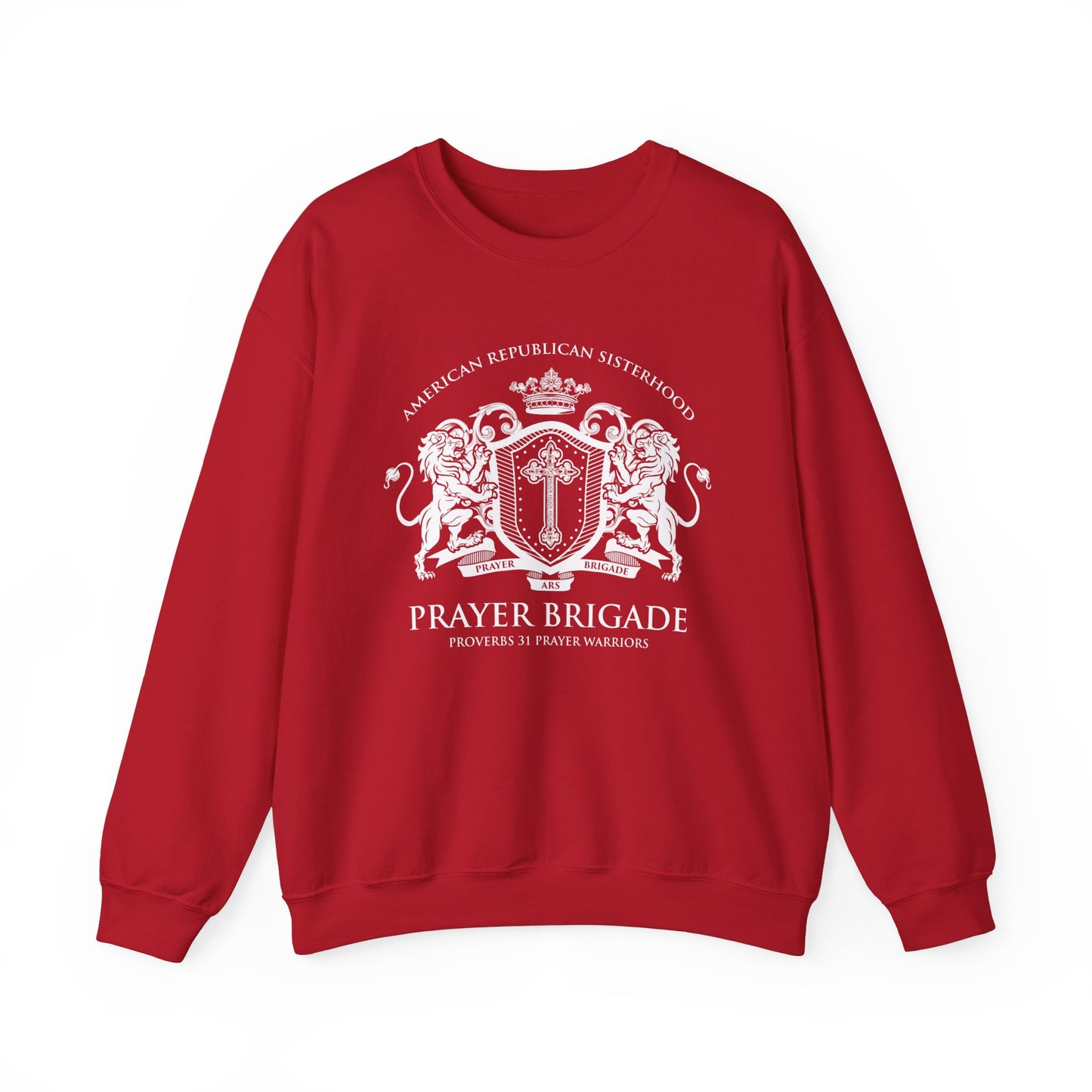 Prayer Brigade UUNISEX Sweatshirt - Scripture Inspired Design (White Logo)