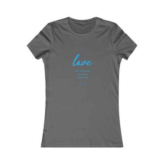 Love Women's Fitted Tshirt (Aqua Logo) - Sweet Baby Jeez Teez