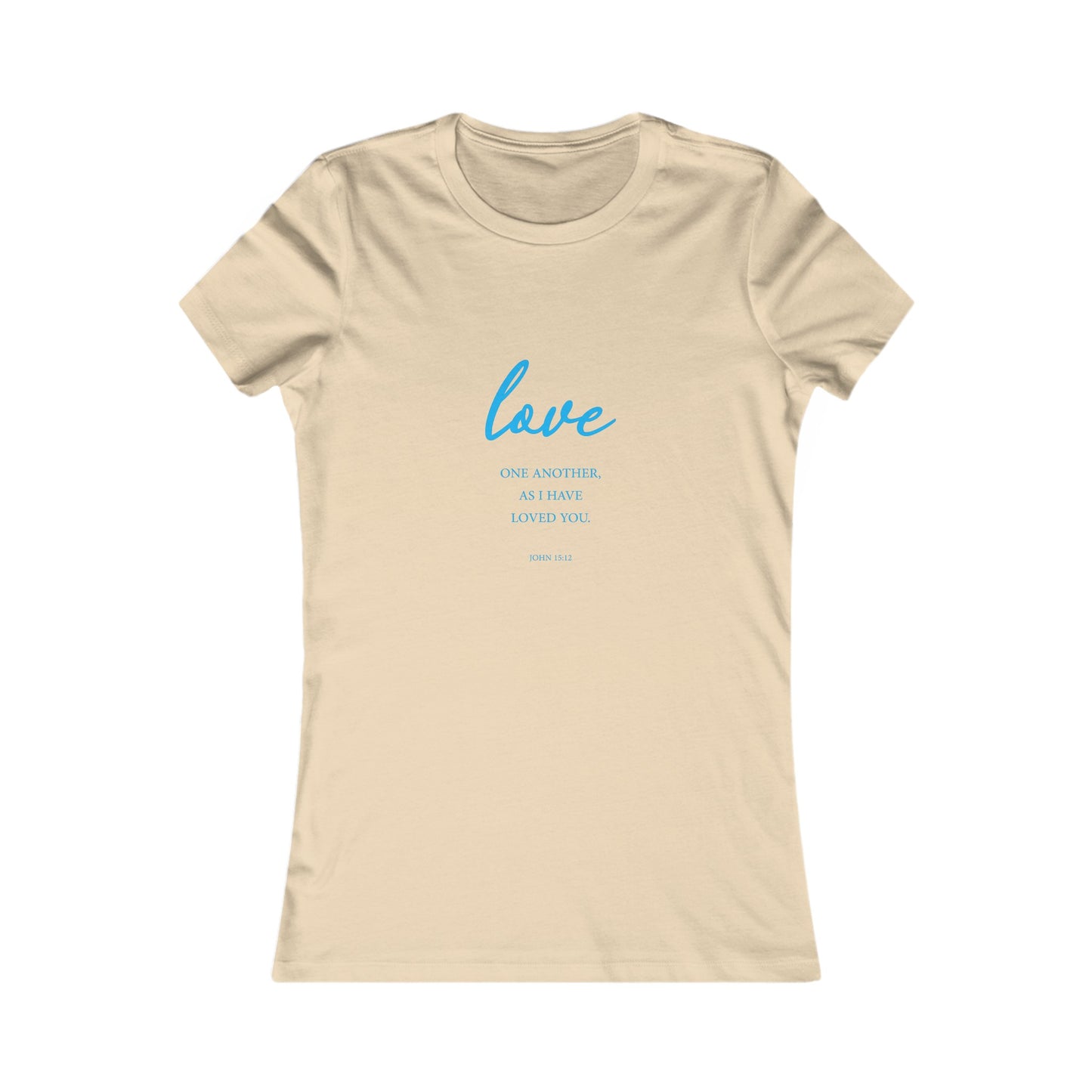 Love Women's Fitted Tshirt (Aqua Logo) - Sweet Baby Jeez Teez