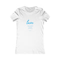 Love Women's Fitted Tshirt (Aqua Logo) - Sweet Baby Jeez Teez