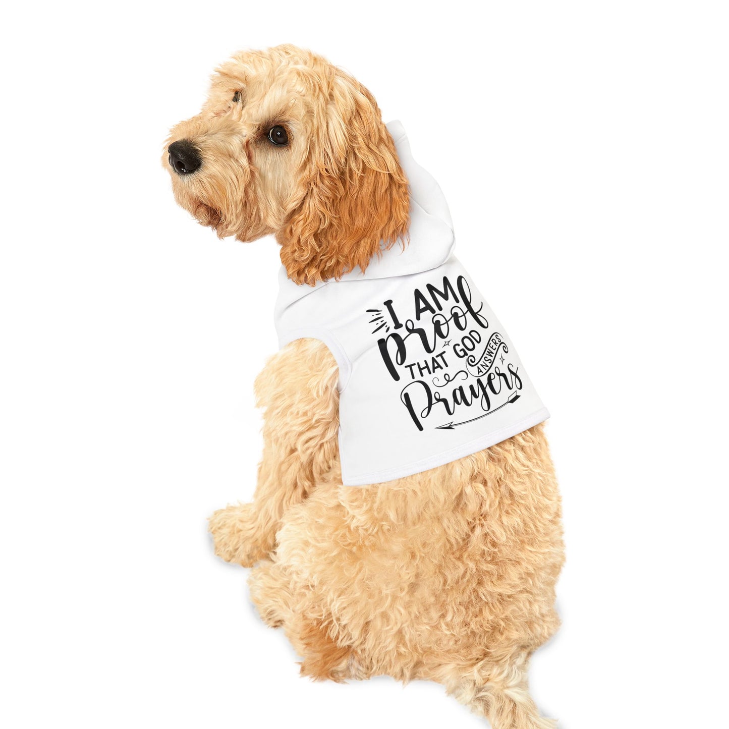 I Am Proof Pet Hoodie (Black Logo)