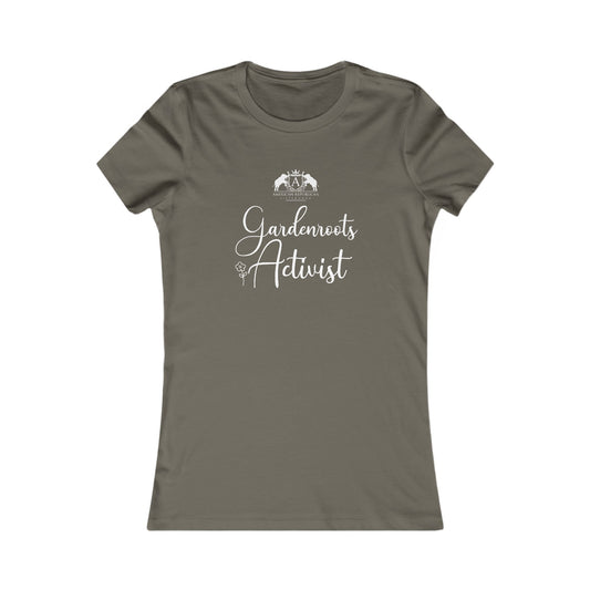 Gardenroots Activist Women's Fitted Tshirt (ARS - Script Logo) - Sweet Baby Jeez Teez