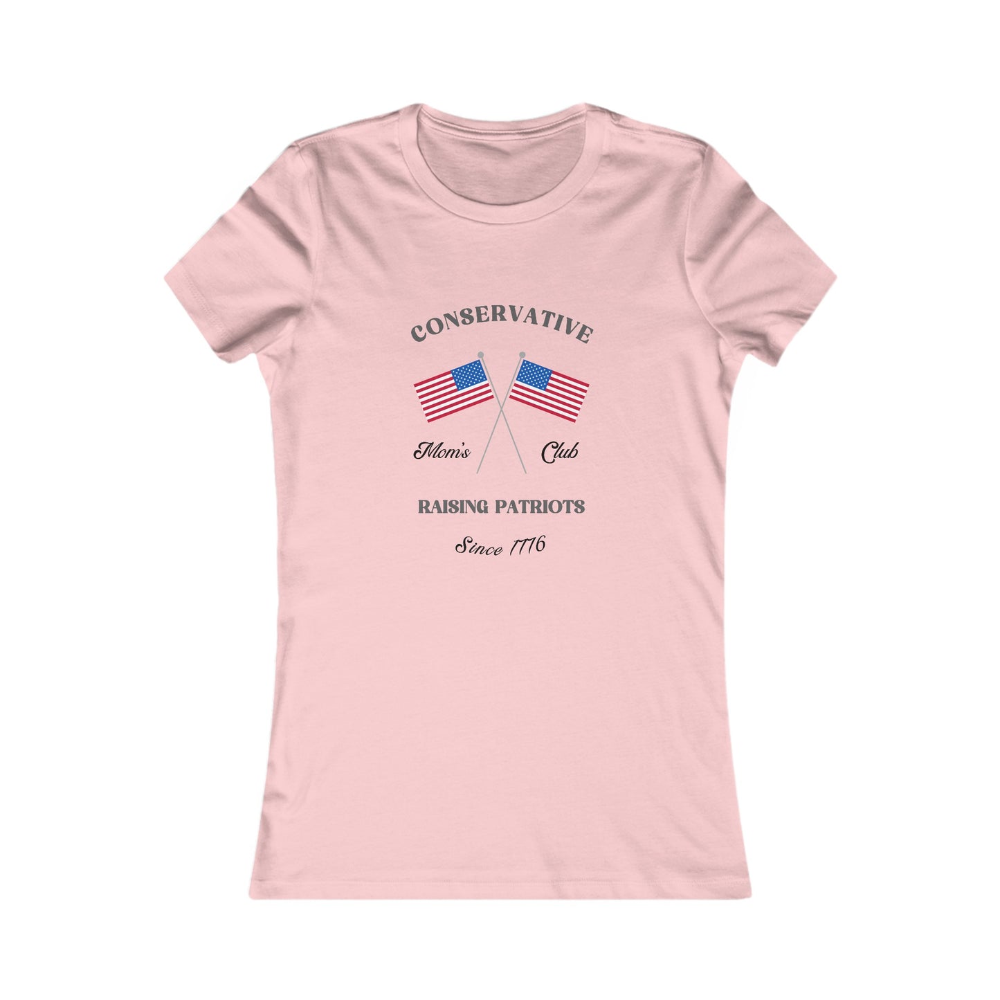 Mom's Club Women's Fitted Tshirt (Flag Logo) - Sweet Baby Jeez Teez