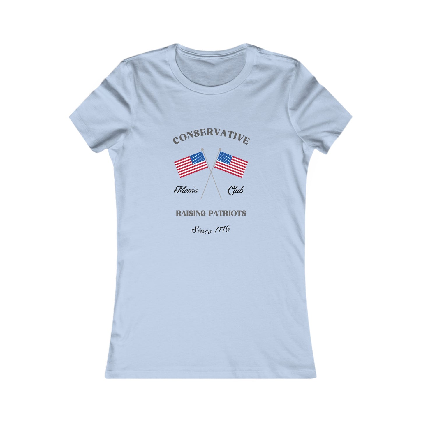 Mom's Club Women's Fitted Tshirt (Flag Logo) - Sweet Baby Jeez Teez