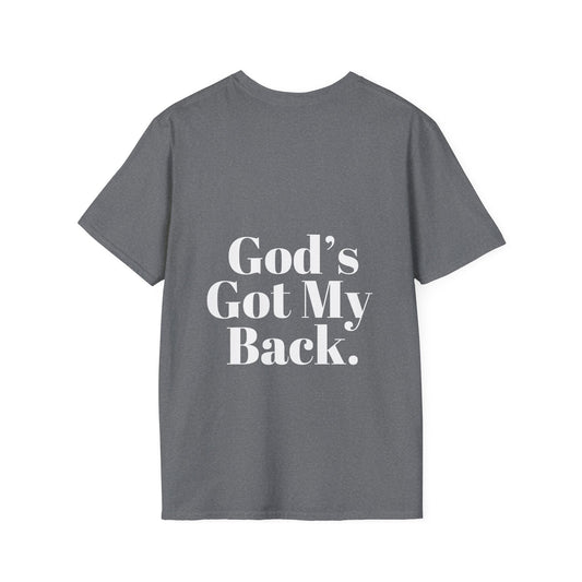 God's Got My Back Women's Relaxed/Plus Tshirt (White Back Logo) - Sweet Baby Jeez Teez