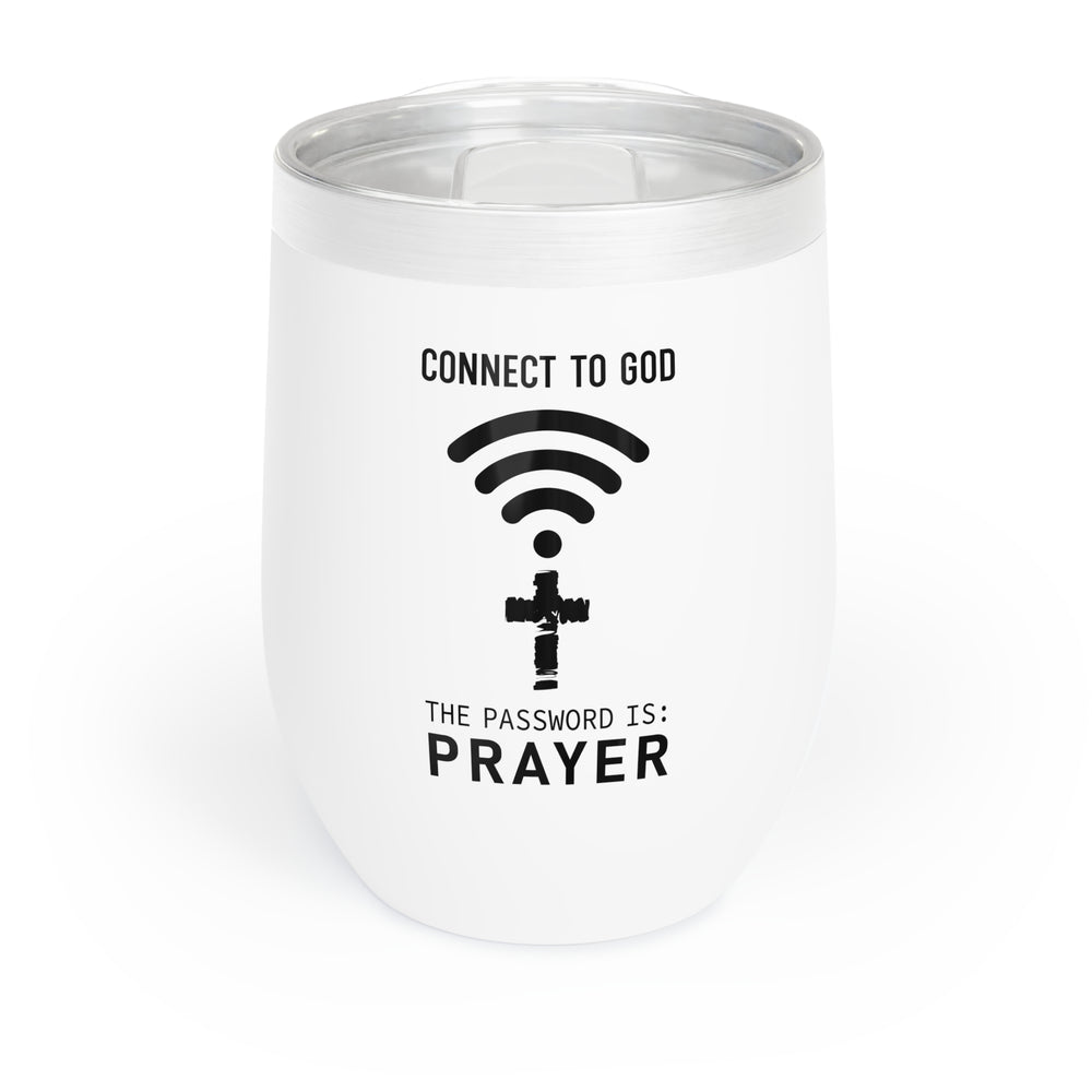 Connect to God Wine Tumbler (Black Logo) - Sweet Baby Jeez Teez