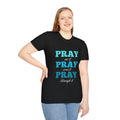 Pray On It Women's Relaxed/Plus Tshirt (Teals Logo) - Sweet Baby Jeez Teez