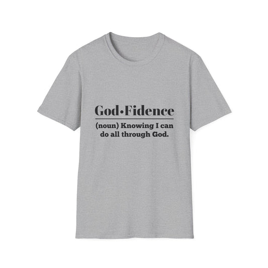 God-Fidence Men's Tshirt (Black Logo)