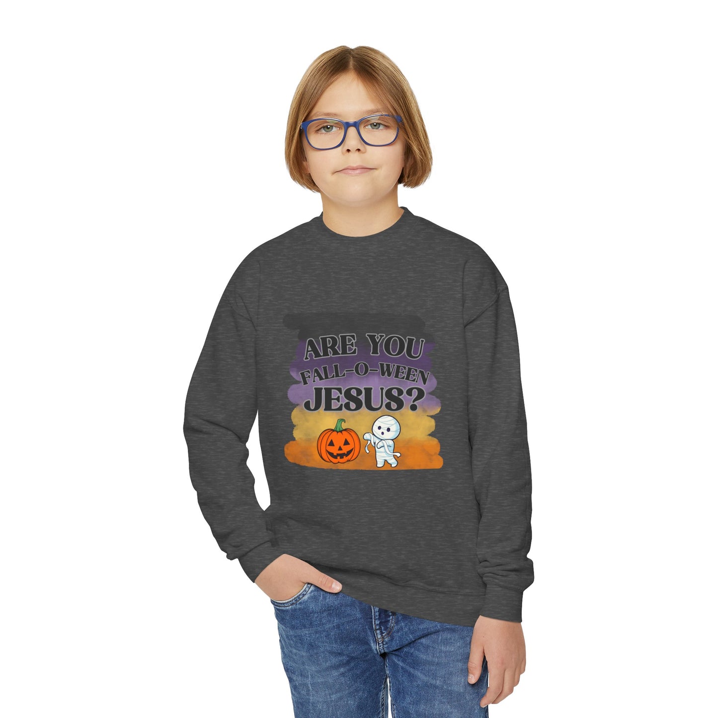 Fall-O-Ween Kids Unisex Sweatshirt - Sweet Baby Jeez Teez