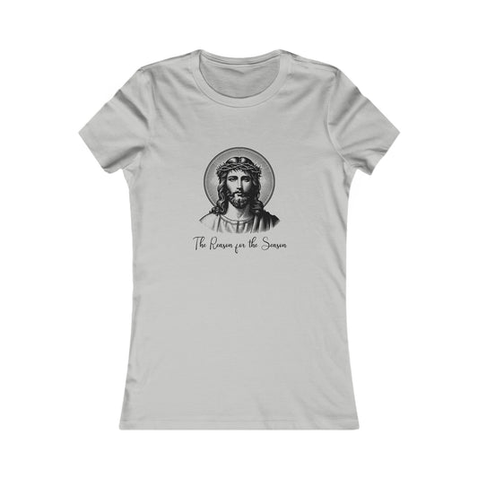 Reason for the Season Women's Fitted Tshirt (Black Logo) - Sweet Baby Jeez Teez