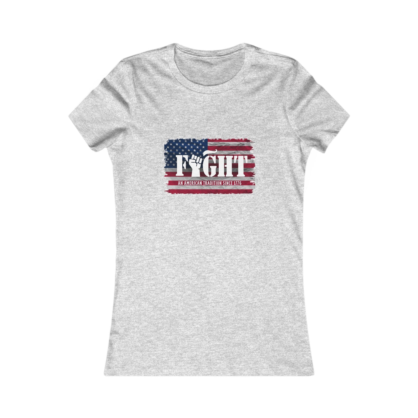 Fight Flag Women's Fitted Tshirt - Sweet Baby Jeez Teez