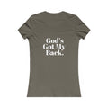 God's Got My Back Women's Fitted Tshirt (White Back Logo) - Sweet Baby Jeez Teez