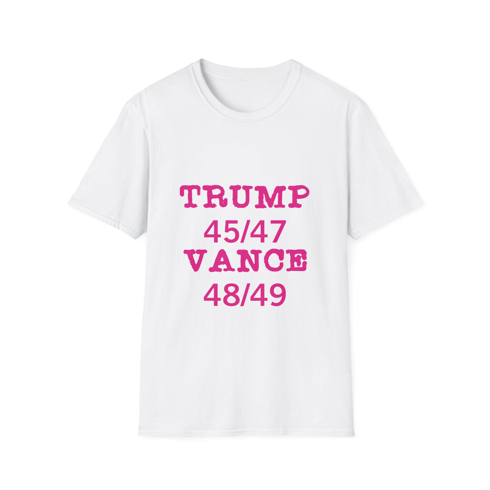 Trump/Vance Women's Relaxed/Plus Tshirt (Hot Pink Logo) - Sweet Baby Jeez Teez