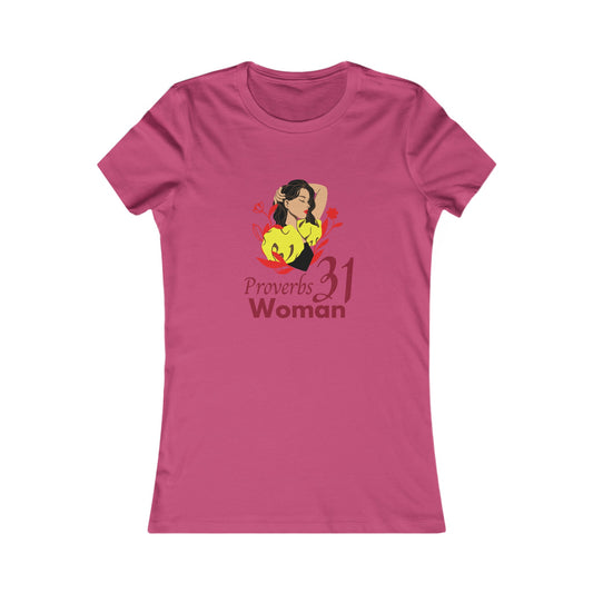 Proverbs 31 Portrait Women's Fitted Tshirt (Latina Colors) - Sweet Baby Jeez Teez