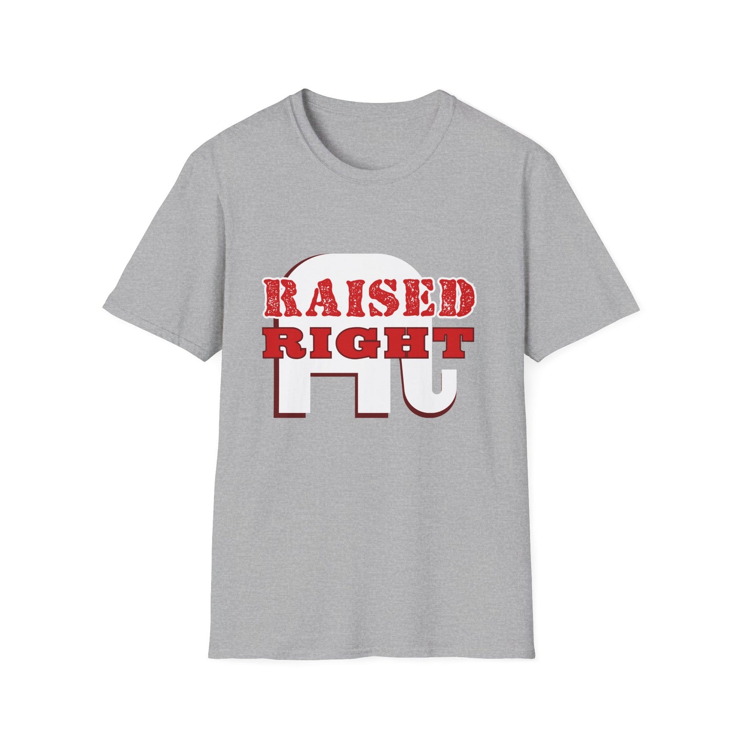 Raised Right Men's Tshirt (White Logo) - Sweet Baby Jeez Teez