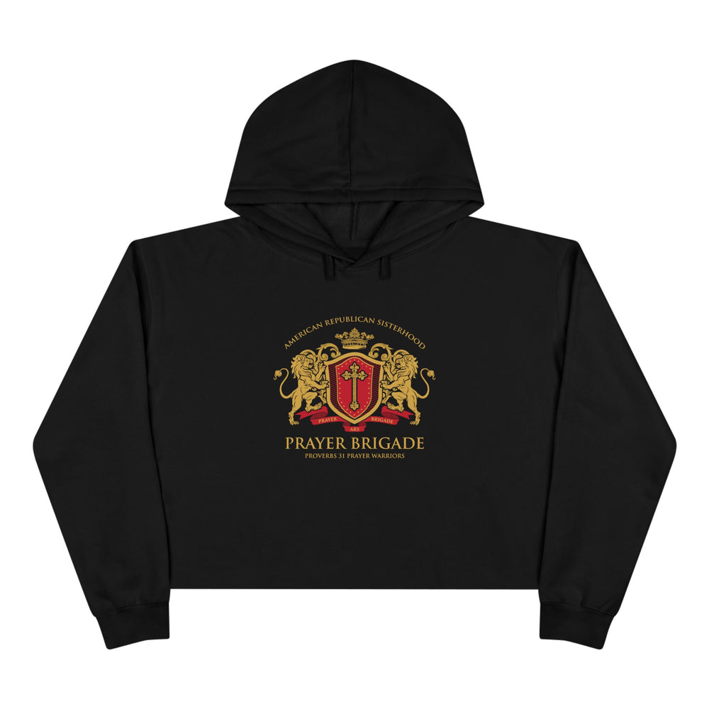 ARS Prayer Brigade Crop Hoodie (Gold/Red Logo)