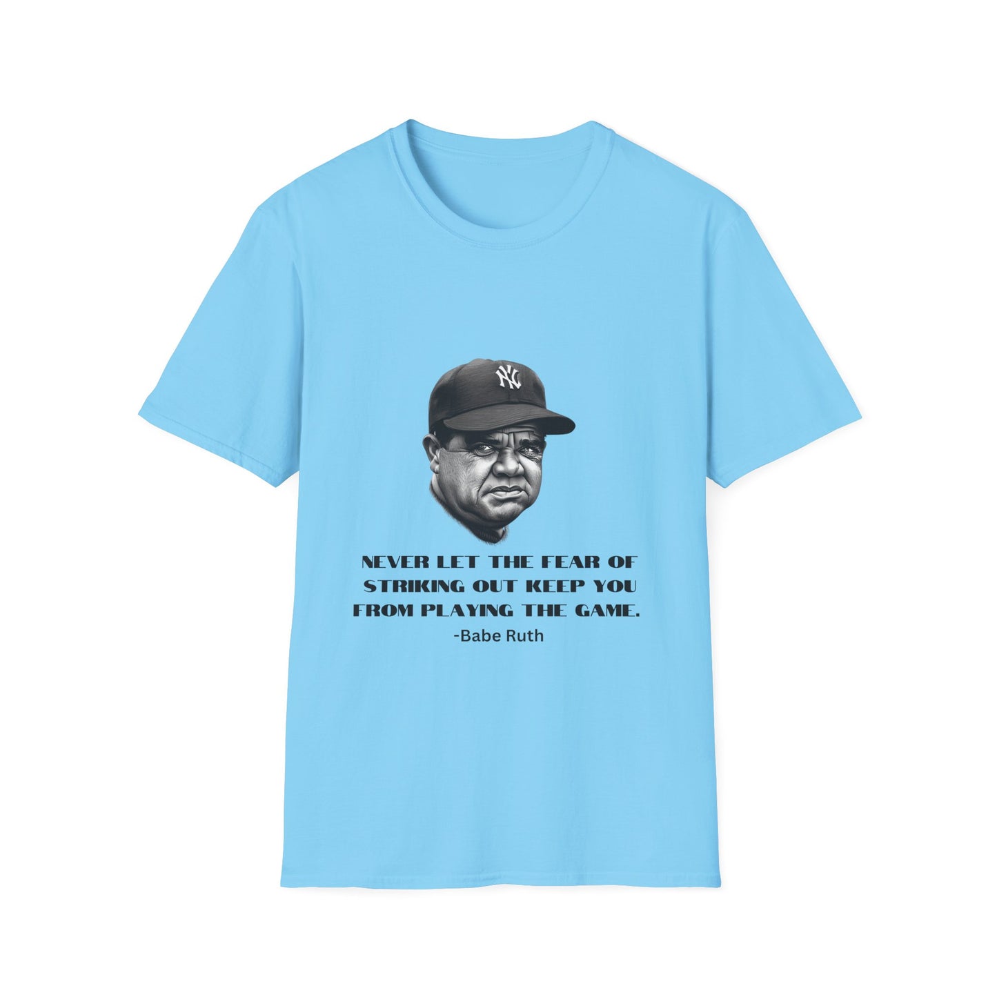 Strike Out Babe Ruth Men's Tshirt (IW Grayscale Logo)