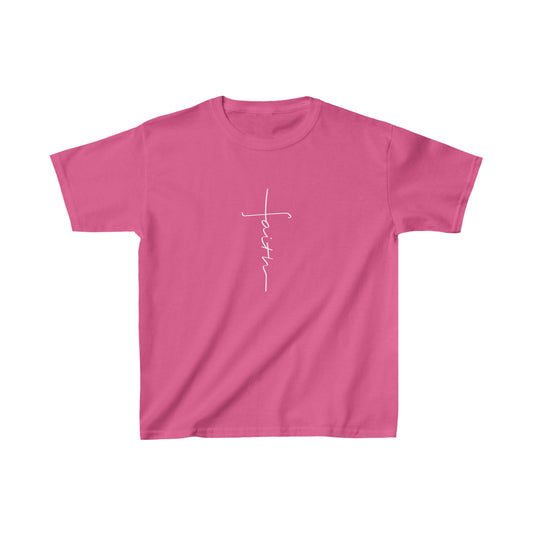 Cross Made From Faith Girl's Tshirt (White Logo) - Sweet Baby Jeez Teez