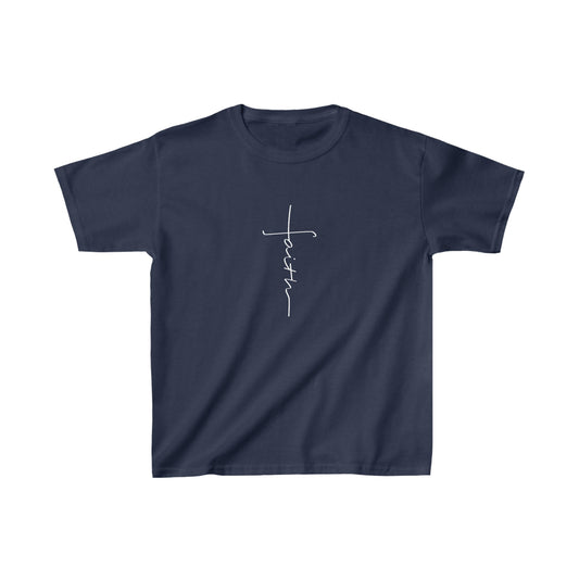 Cross Made From Faith Girl's Tshirt (White Logo) - Sweet Baby Jeez Teez