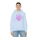 Mountains Women's Relaxed Hoodie (Hot Pink Logo) - Sweet Baby Jeez Teez