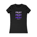 Pray On It Women's Fitted  Tshirt (Purples) - Sweet Baby Jeez Teez