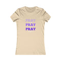 Pray On It Women's Fitted  Tshirt (Purples) - Sweet Baby Jeez Teez