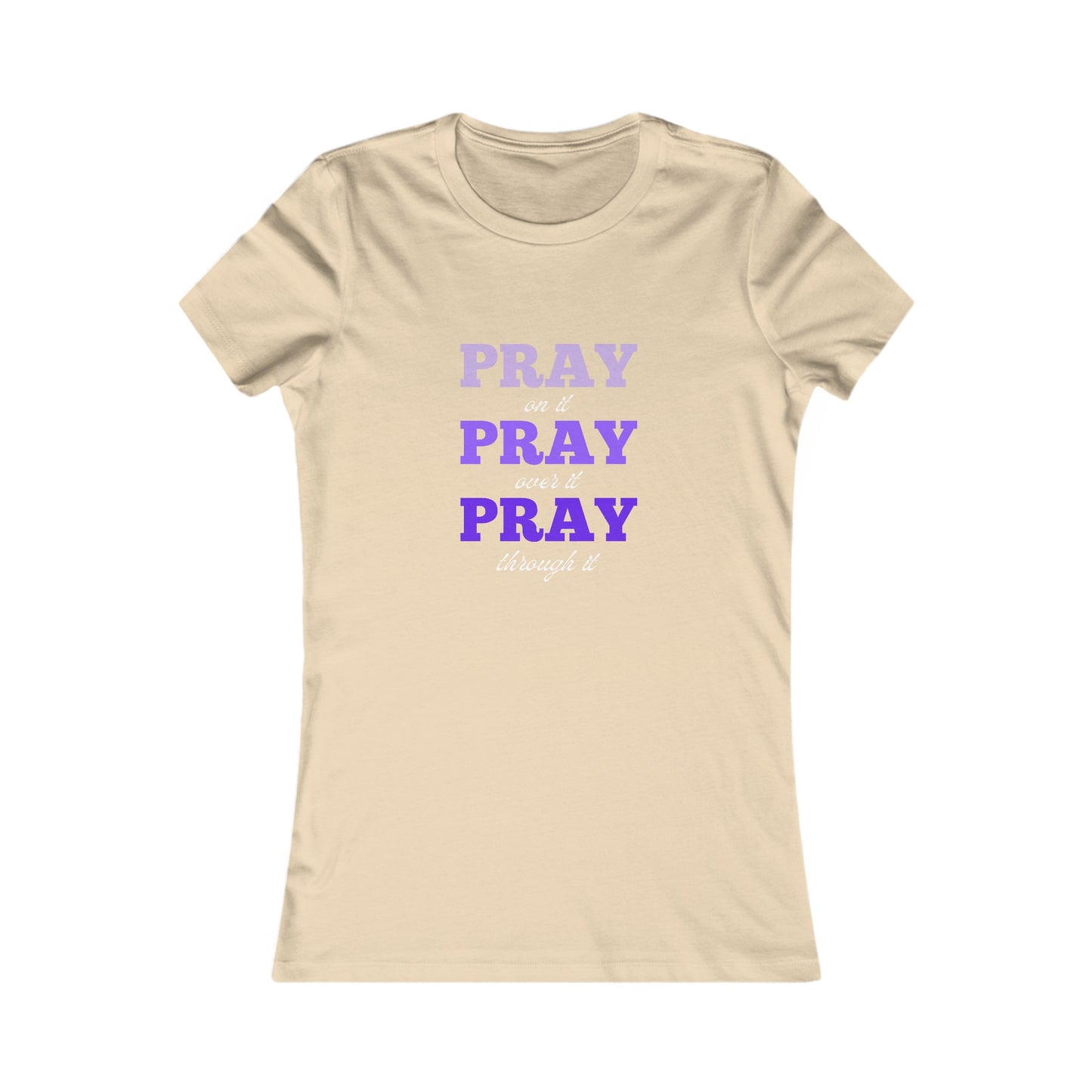 Pray On It Women's Fitted  Tshirt (Purples) - Sweet Baby Jeez Teez