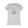 Pray On It Women's Fitted  Tshirt (Purples) - Sweet Baby Jeez Teez