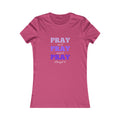 Pray On It Women's Fitted  Tshirt (Purples) - Sweet Baby Jeez Teez