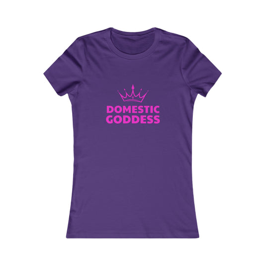 Domestic Goddess Tshirt - Purple & Fuchsia - Sweet Baby Jeez Teez