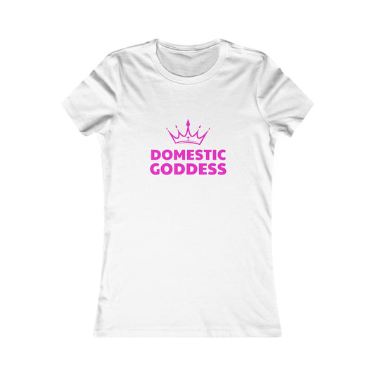 Domestic Goddess Women's Fitted Tshirt - Purple & Fuchsia