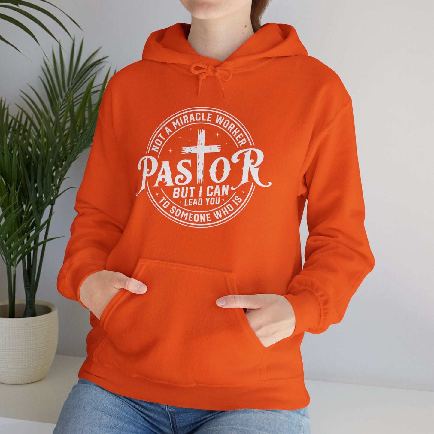 Pastor Women's Relaxed Hooded Sweatshirt (White Logo)