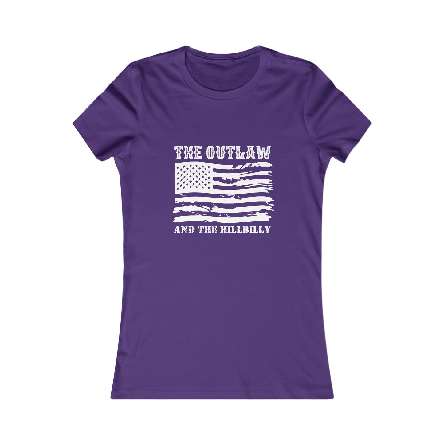 Outlaw Women's Fitted Tshirt (White Logo) - Sweet Baby Jeez Teez