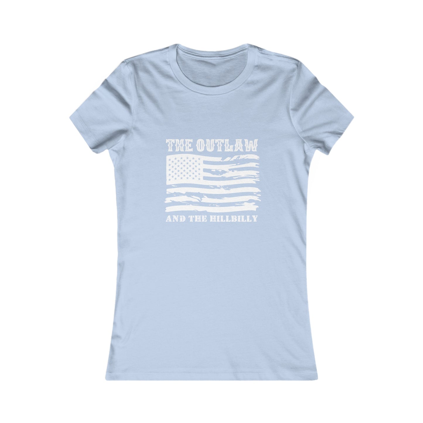 Outlaw Women's Fitted Tshirt (White Logo) - Sweet Baby Jeez Teez