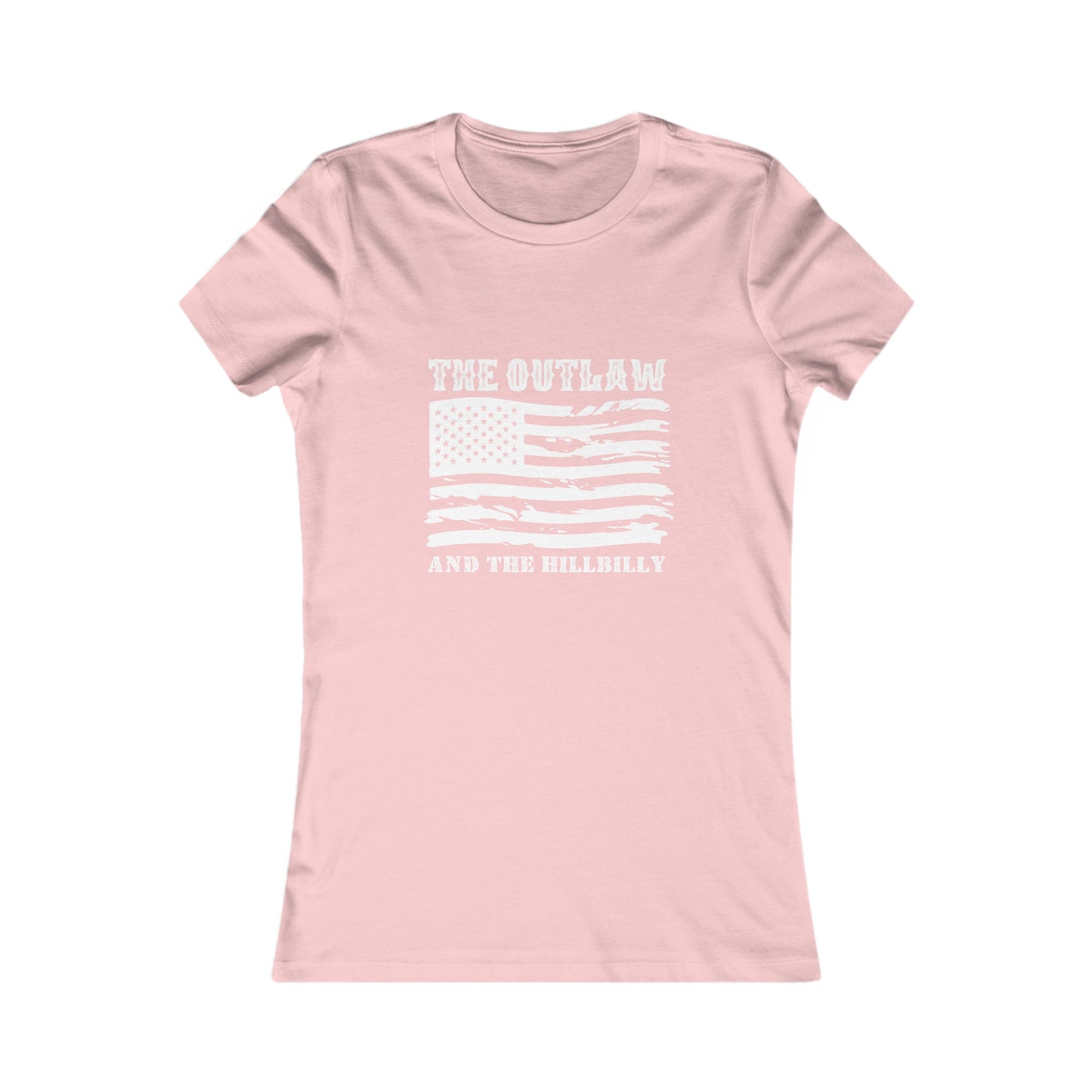 Outlaw Women's Fitted Tshirt (White Logo) - Sweet Baby Jeez Teez