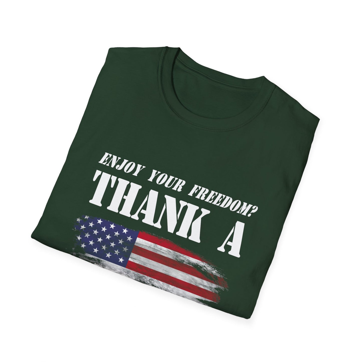 Enjoy Your Freedom Men's Tshirt (MM Flag Logo) - Sweet Baby Jeez Teez