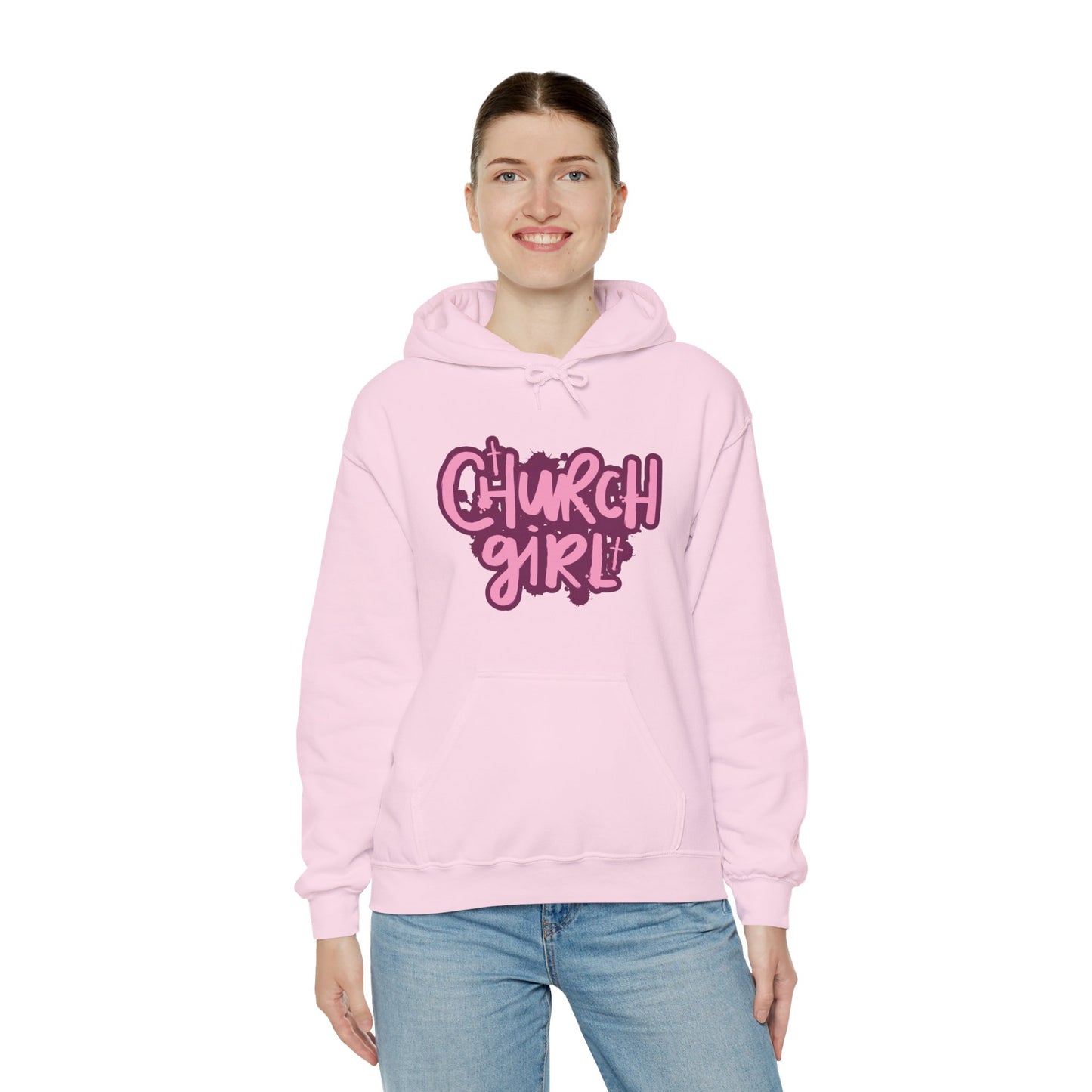 Church Girl Women's Hoodie (Pinks Logo)