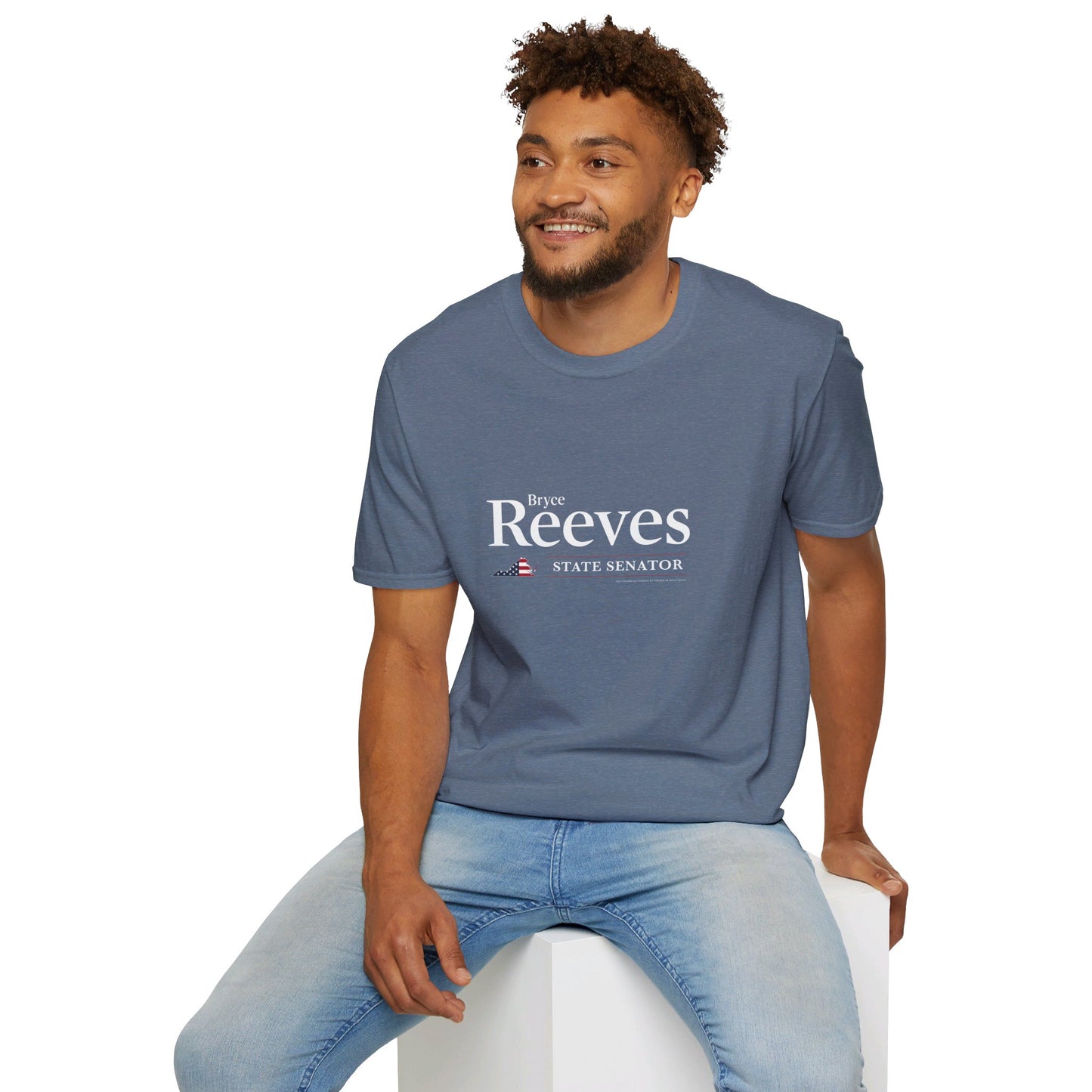 Senator Bryce Reeves Unisex Soft Tshirt (White Logo) - Sweet Baby Jeez Teez