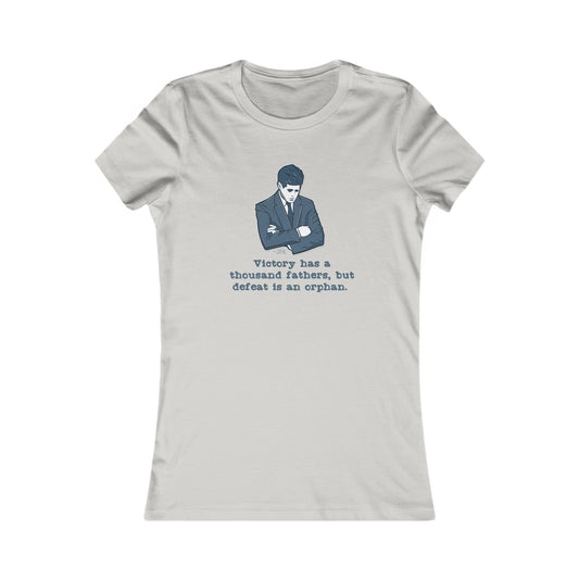 JFK Thousand Fathers Women's Fitted Tshirt (IW Blues Logo)